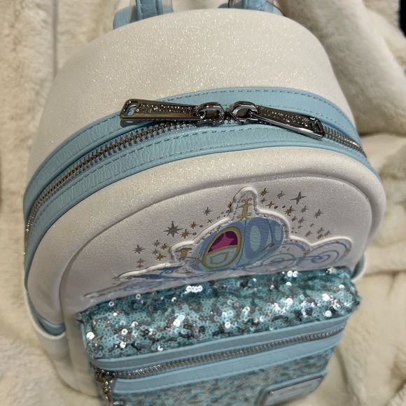 New Cinderella’s carriage Loungefly mini backpack - Picture 2 of 5